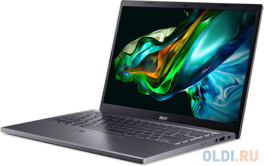 Ноутбук Acer Aspire 5 A514-56M-34S8 Core i3 1305U 8Gb SSD256Gb Intel Iris Xe graphics 14" IPS WUXGA (1920x1200) noOS black WiFi BT Cam (NX.KH6CD.