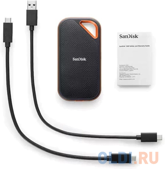 Внешний твердотельный накопитель SanDisk Extreme PRO 4TB Portable SSD - Read/Write Speeds up to 2000MB/s, USB 3.2 Gen 2x2, Forged Aluminum Enclosure,