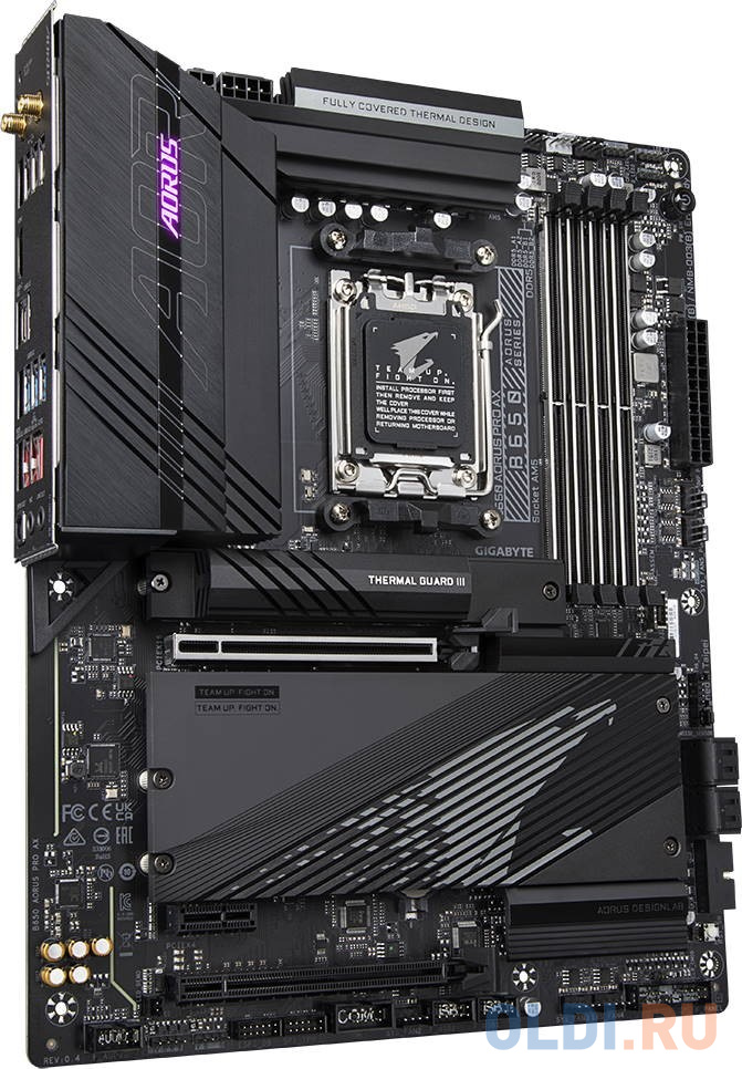 B650 AORUS PRO AX, Socket AM5, AMD B650, 4xDDR5-5200, HDMI, 2xPCI-Ex16, 1xPCI-Ex1, 4xSATA3(RAID 0/1/10), 3xM.2, 8 Ch Audio, 2.5GLan, WiFi, (4+4)xUSB2.