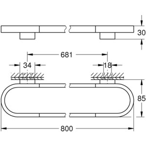 Полотенцедержатель Grohe Selection холодный рассвет глянец (41058GL0)