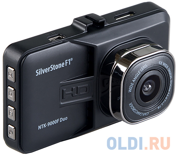 Видеорегистратор Silverstone F1 NTK-9000F Duo 3" 320x240 120° microSD microSDHC датчик движения USB HDMI черный