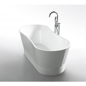 Акриловая ванна BelBagno 165x75 слив-перелив хром (BB406-1650-730)