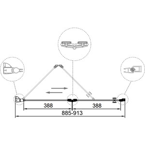 Душевая дверь Cezares Elena W-BS-12 90х195 прозрачная, хром (ELENA-W-BS-12-90-C-Cr)