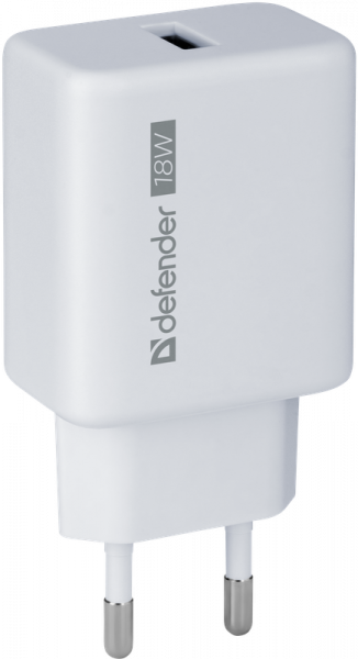 Сетевое зарядное устройство Defender UPA-100 18Вт, USB, Quick Charge, 3A, белый (83574)