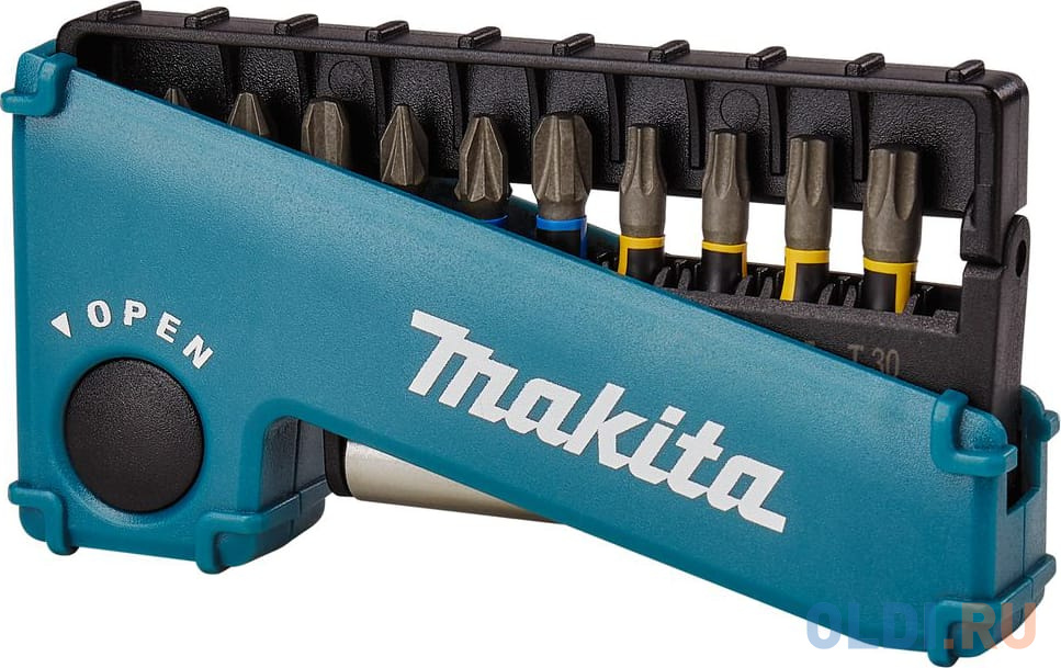 Makita E-03567 Набор 11шт,биты ударн PH1\\2\\3, PZ1\\2\\3, T15\\20\\25\\30,держ-ль магн в Москвe