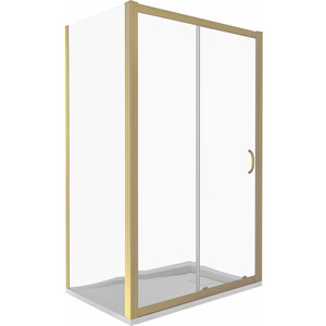 Душевой уголок Good Door Jazz WTW+SP 110x80 прозрачный, золото