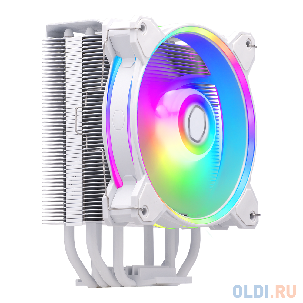 Кулер для процессора/ Cooler Master Hyper 212 Halo White (150W, 4-pin, 154mm, tower, Al/Cu, fans: 1x120mm/51.88CFM/27dBA/2050rpm, White, 1700/1200/115