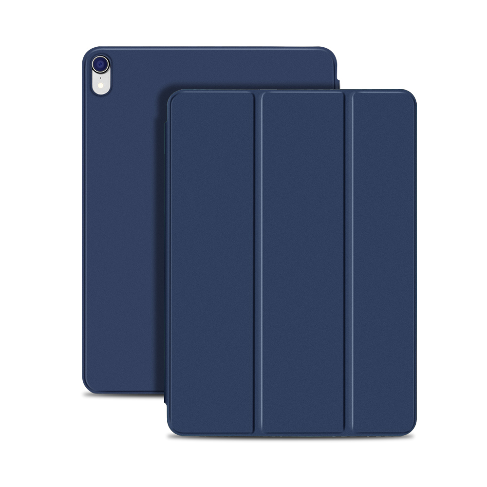 Чехол-подставка магнитный BoraSCO для Apple iPad Pro 12,9" (2018) (Темно-синий)