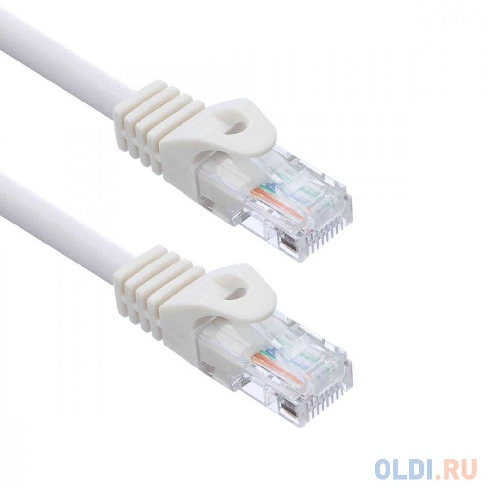 Патч-корд ACD-LPU5C-5DW [ACD-LPU5C-5DW] Cat5e UTP 24AWG 4Pair, 7/0.18мм CU Белый, 0.5м (741722)