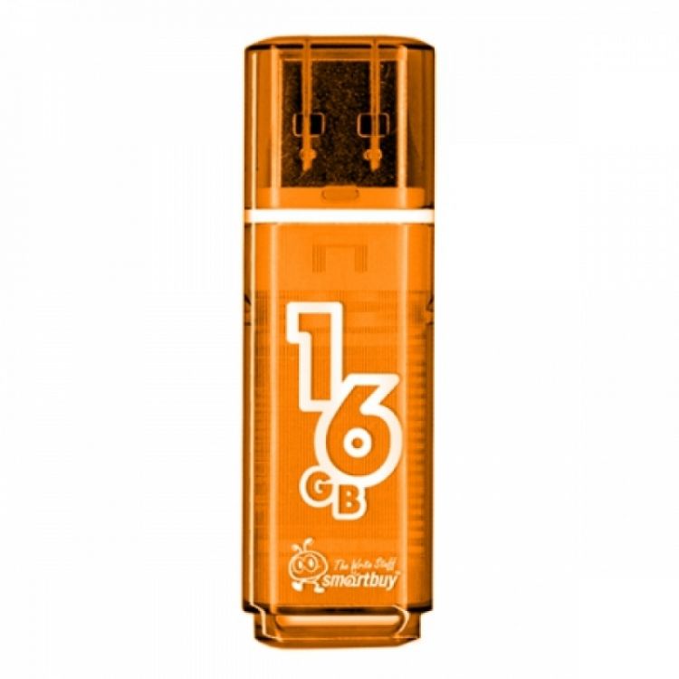 Флешка SmartBuy Glossy USB 2.0 16GB Orange (SB16GBGS-Or)
