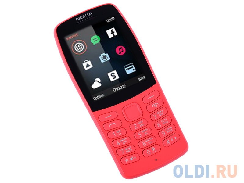 Мобильный телефон NOKIA 210 DS Red TA-1139, 2.4"