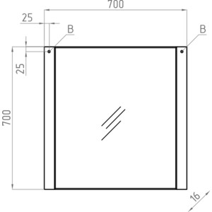 Зеркало Style line Лотос 70х70 сосна лофт (4650134473087)