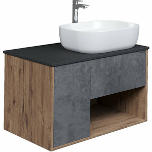 Мебель для ванной Grossman Бруно 80х50 веллингтон/бетон