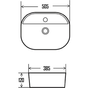 Раковина накладная AQUAme 50х39 (AQM5002) в Москвe