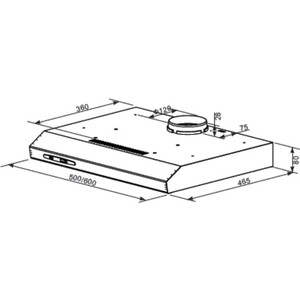 Вытяжка HOMSair HORIZONTAL 50 нержавеющая сталь