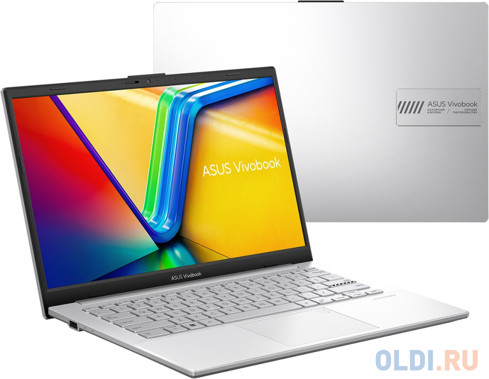 Ноутбук ASUS Vivobook Go 14 E1404FA-EB302, 14",  IPS, AMD Ryzen 5 7520U 2.8ГГц, 4-ядерный, 16ГБ LPDDR5, 512ГБ SSD,  AMD Radeon , без операционной