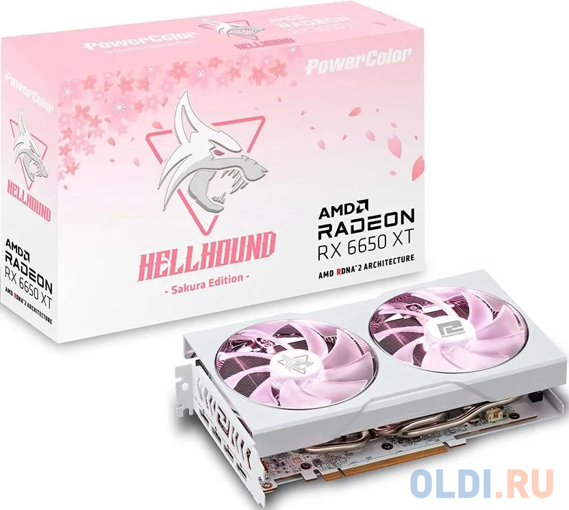 Видеокарта PowerColor Radeon RX 6650 XT Hellhound Sakura 8192Mb