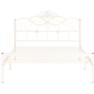 Кровать TetChair Кровать Federica (mod. AT-881) дерево гевея/металл, 160*200 (Queen bed), Белый (butter white)