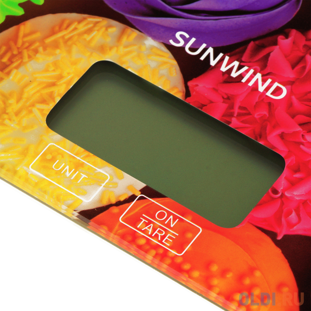 Весы кухонные электронные SunWind SWS102 макс.вес:5кг рисунок/кекс