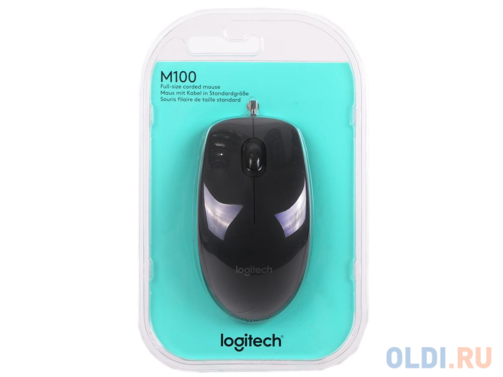 Мышь (910-005003) Logitech Mouse M100 Grey USB в Москвe