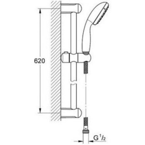 Комплект смесителей Grohe Eurosmart для ванны, раковины, душевой гарнитур, хром (123570)