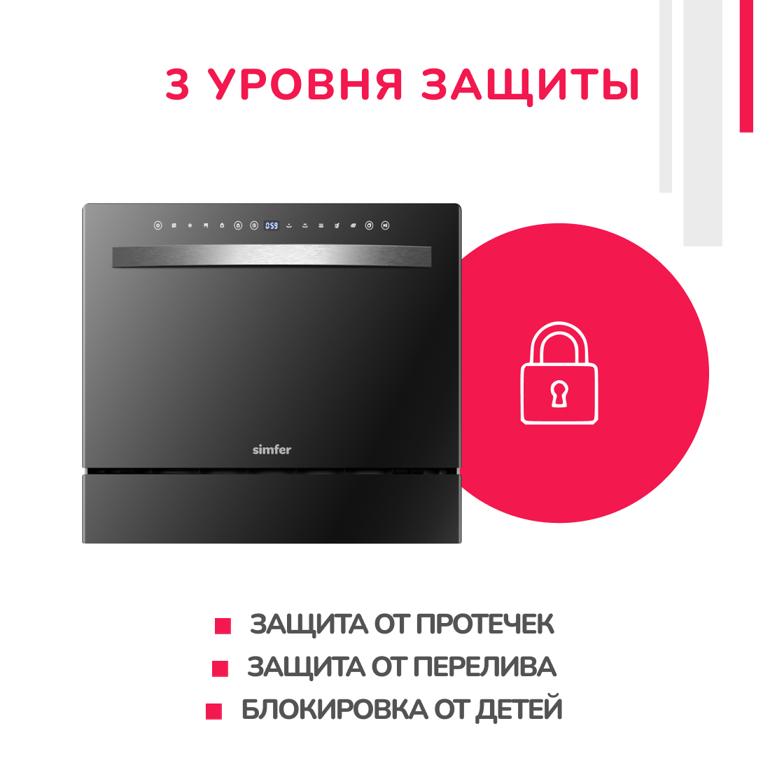 Настольная посудомоечная машина Simfer DBB6501 в Москвe