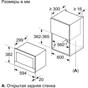 Встраиваемая микроволновая печь Bosch BFL634GS1 в Москвe