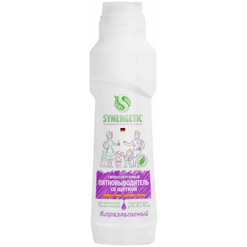 Пятновыводитель со щёткой Synergetic 250ml 4607971451747