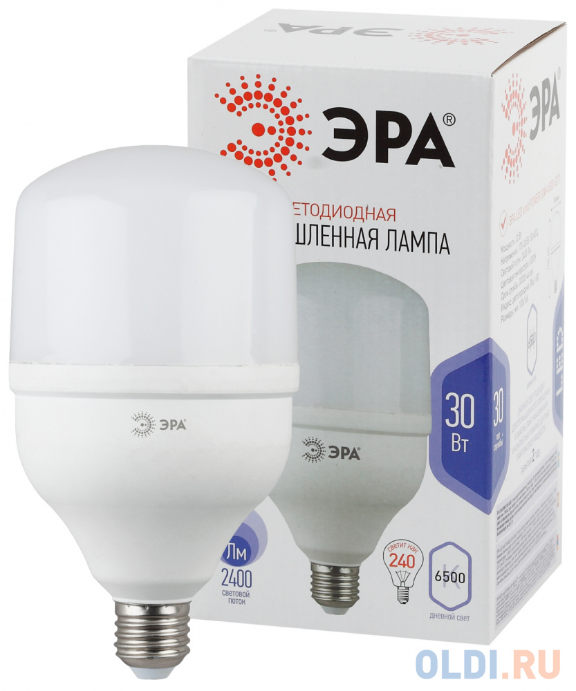 ЭРА Б0027004 Светодиодная лампа LED smd POWER 30W-6500-E27 в Москвe