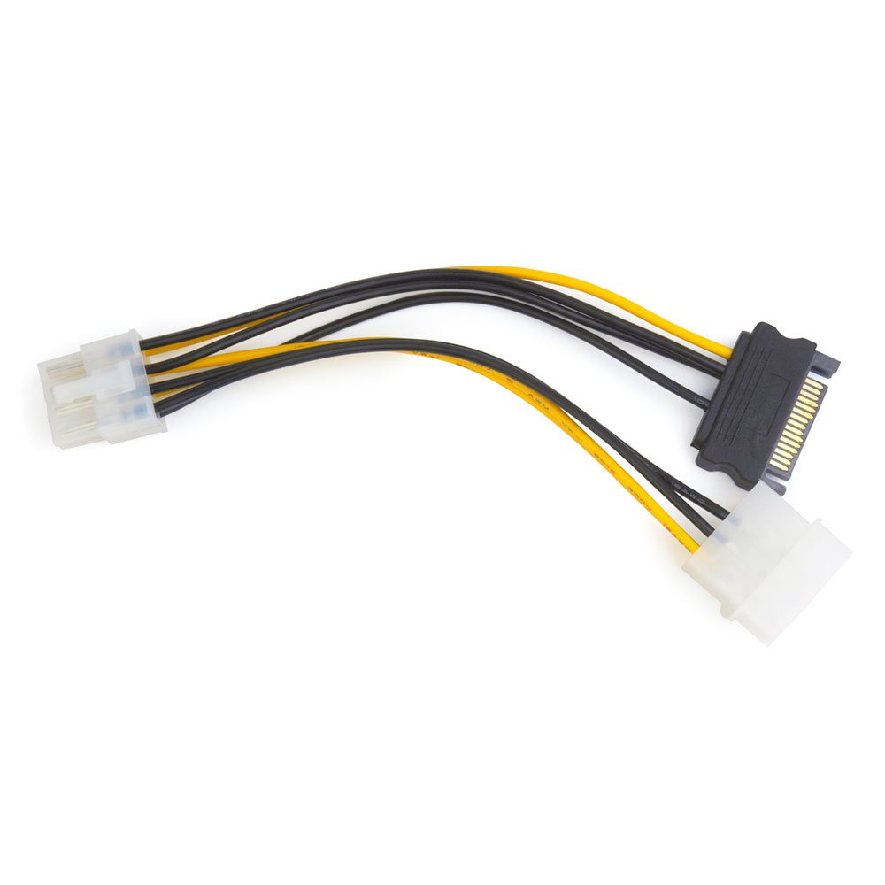 Переходник питания (адаптер) Molex(M)/SATA 15-pin(M)-PCI-E 8-pin(M) Cablexpert, 15 см (CC-PSU-82)