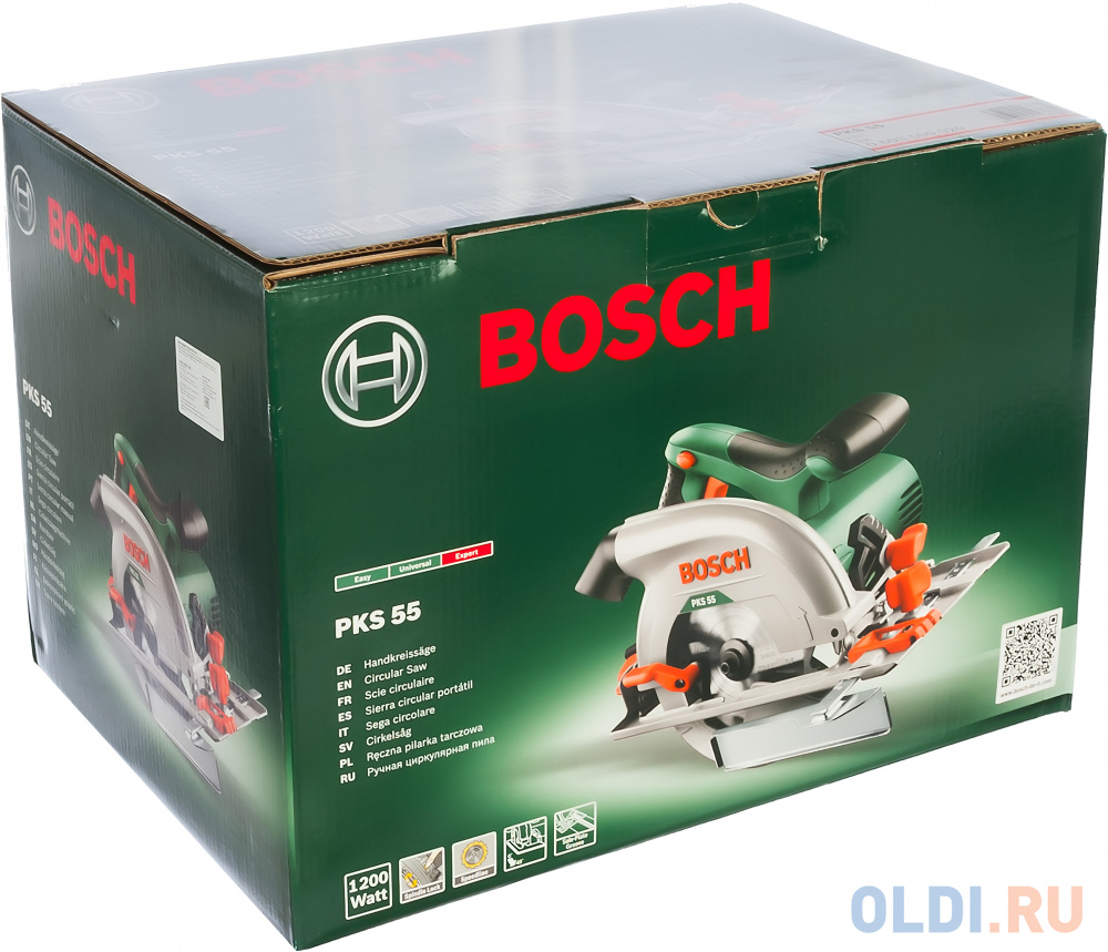 Циркулярная пила Bosch PKS 55 1200 Вт 160мм