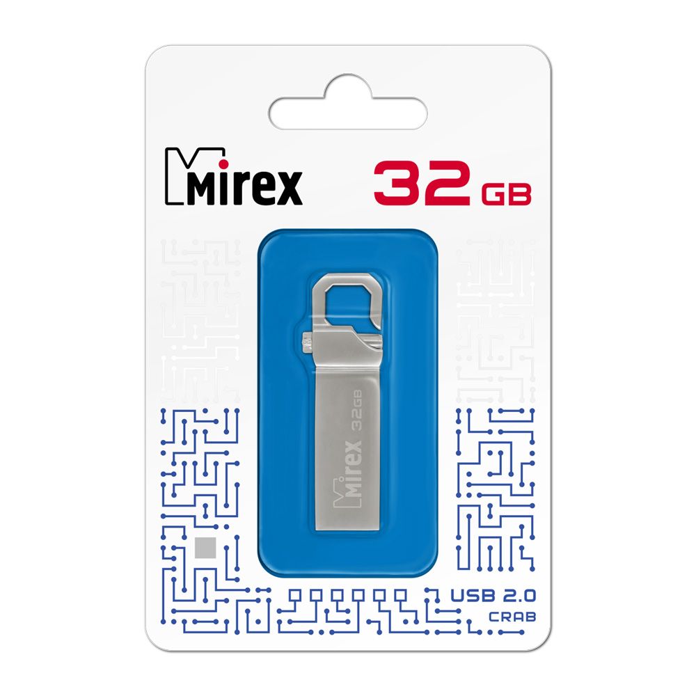 Флешка 32GB Mirex Crab, USB 2.0 (13600-ITRCRB32)