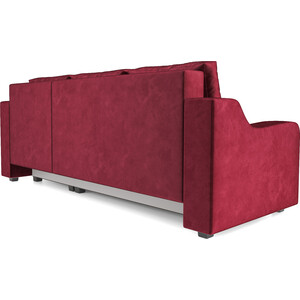 Угловой диван Mebel Ars Берн (бархат красный STAR VELVET 3 DARK RED)