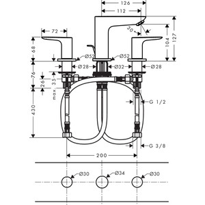 Смеситель для раковины Hansgrohe Talis E с донным клапаном, черный матовый (71733670)