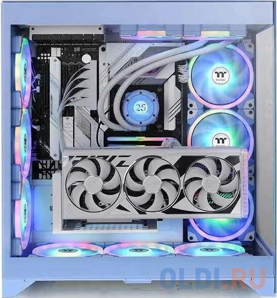 Корпус Thermaltake CTE E600MX Hydrangea синий без БП E-ATX 11x120mm 4x140mm 2xUSB3.0 audio bott PSU