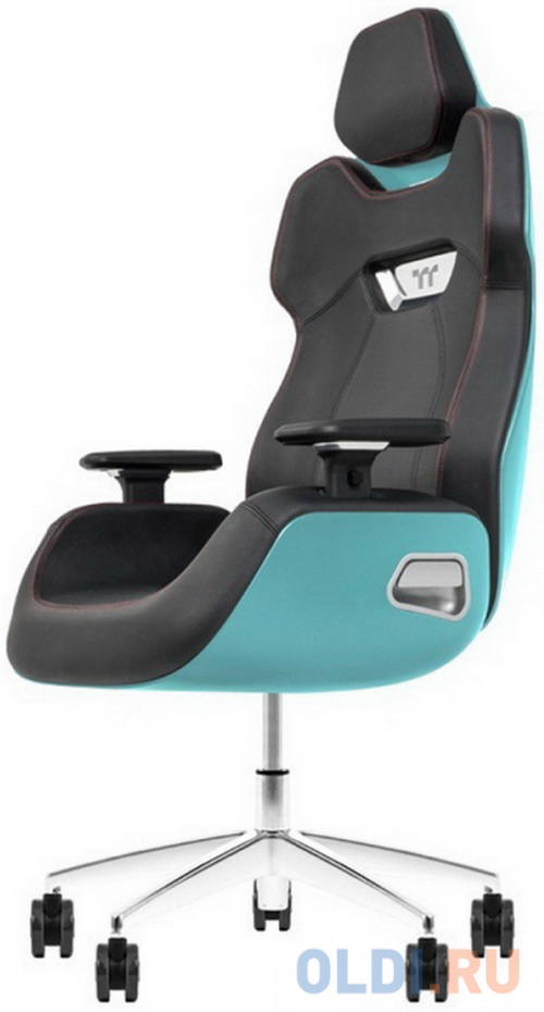 Кресло для геймеров Thermaltake ARGENT E700_Turquoise чёрный бирюзовый