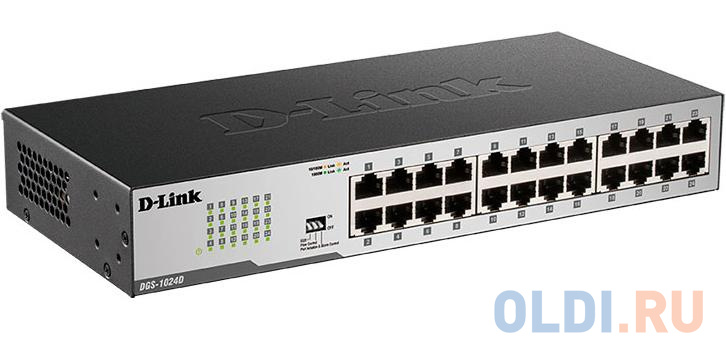 D-Link DGS-1024D/I2A Неуправляемый коммутатор с 24 портами 10/100/1000Base-T