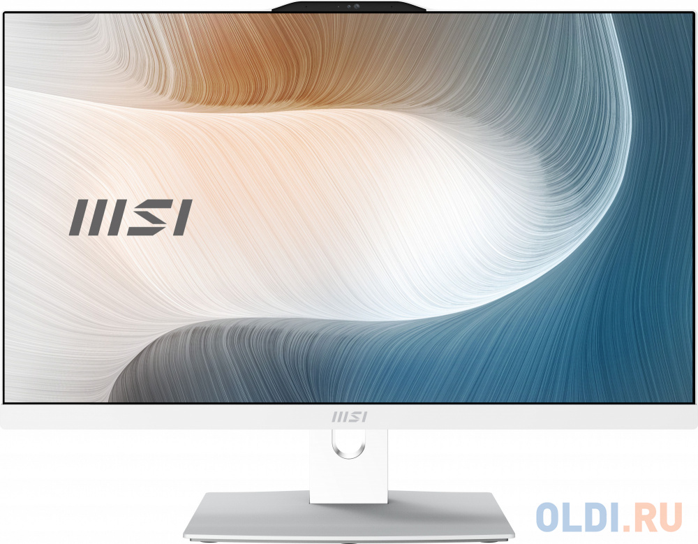 Моноблок MSI Modern AM242P 12M-213XRU 23.8" Full HD i5 1240P (1.7) 16Gb SSD512Gb Iris Xe noOS GbitEth WiFi BT 120W клавиатура мышь Cam белый 1920 в Москвe