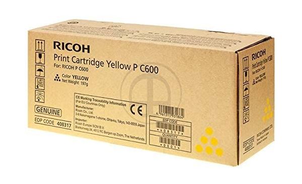 Тонер Ricoh P C600 (408317) желтый