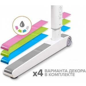 Парта трансоформер Mealux Ergowood - L Multicolor с полкой, столешница клен, накладки на ножках серые (BD-810 MG/MC Energy + BD P-17 MG)