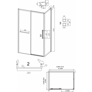 Душевой уголок Grossman Style 100x90 шиншилла, черный матовый (120.K33.05.1090.21.02) в Москвe