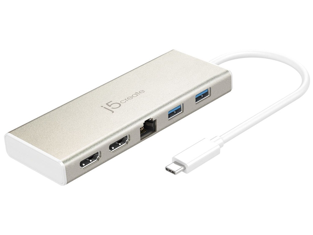 J5create USB Type-C / 2xHDMI Mini Dock-Ethernet / USB 3.1 HUB / PD2.0 JCD381 в Москвe