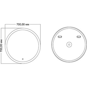 Зеркало Mixline Мия 70 подсветка, сенсор (4620077042008)