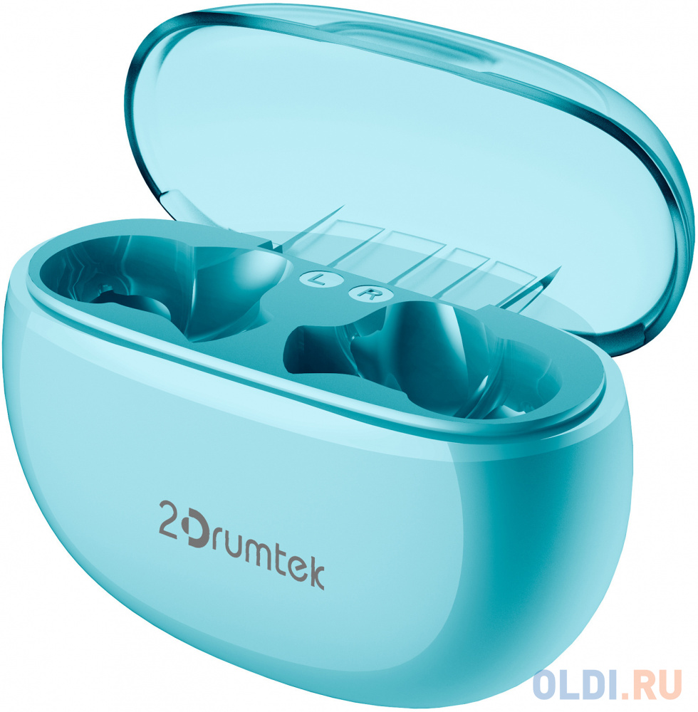 Гарнитура вкладыши A4Tech 2Drumtek B25 TWS синий беспроводные bluetooth в ушной раковине (B25 ICY BLUE)