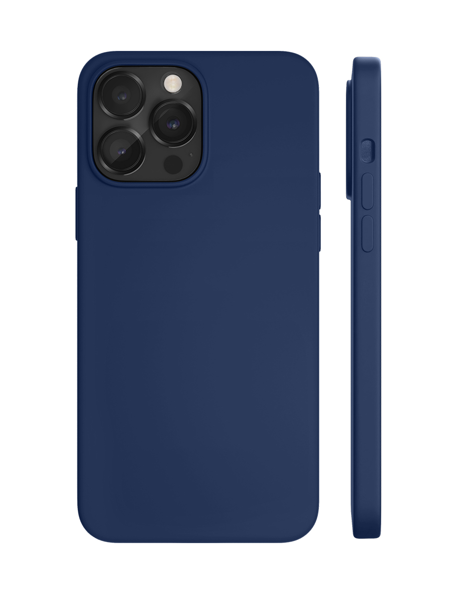 Чехол защитный VLP Silicone case with MagSafe для iPhone 14 ProMax, темно-синий