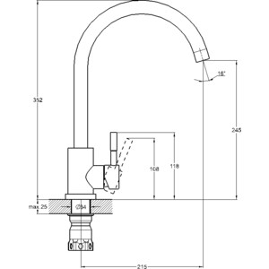 Смеситель для кухни Solone EZA (EZA4-D090)