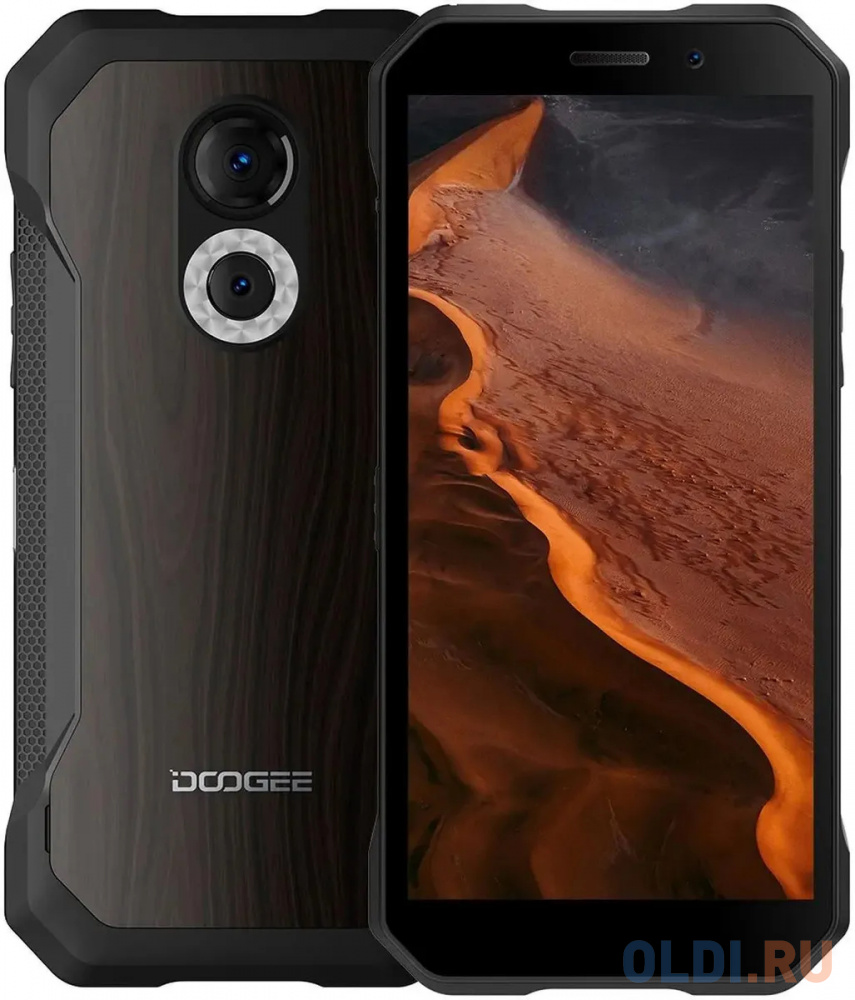 Doogee S61 Pro Wood Grain, 6&#039;&#039; 720x1440, 4x2.3ГГц + 4x1.8ГГц, 8 Core, 8GB RAM, 128GB, up to 512GB flash, 48 МП + 20 МП/16Mpix, 2 Sim, 2G, 3G