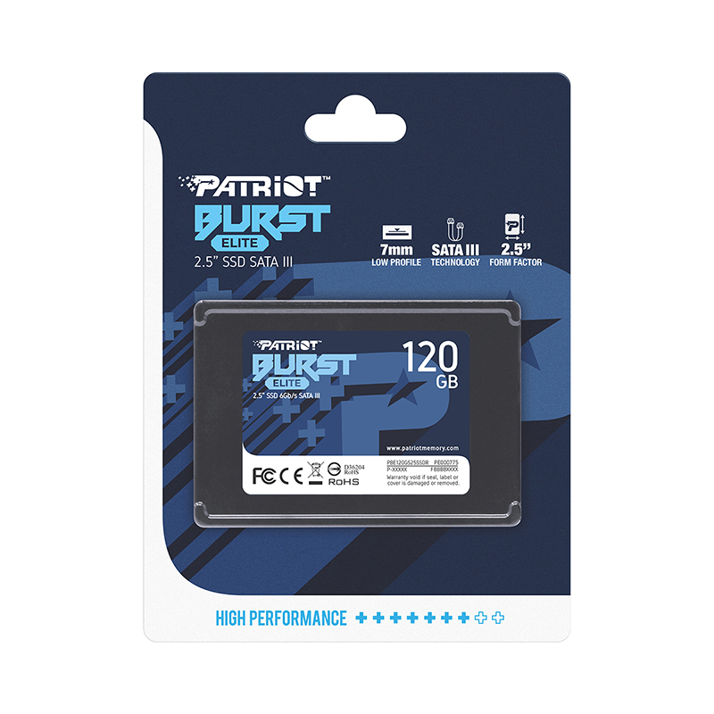 Твердотельный накопитель Patriot Memory Burst Elite 120Gb PBE120GS25SSDR в Москвe