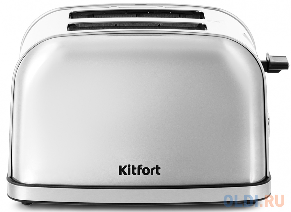 2036-6-КТ Тостер Kitfort Мощность: 800-950 Вт.Ёмкость: 2 тоста одновременно,серебристый.