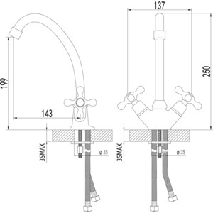 Смеситель для кухни Lemark Standard (LM2104C)